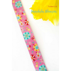 Webband Farbenmix Mandala Blumen 
